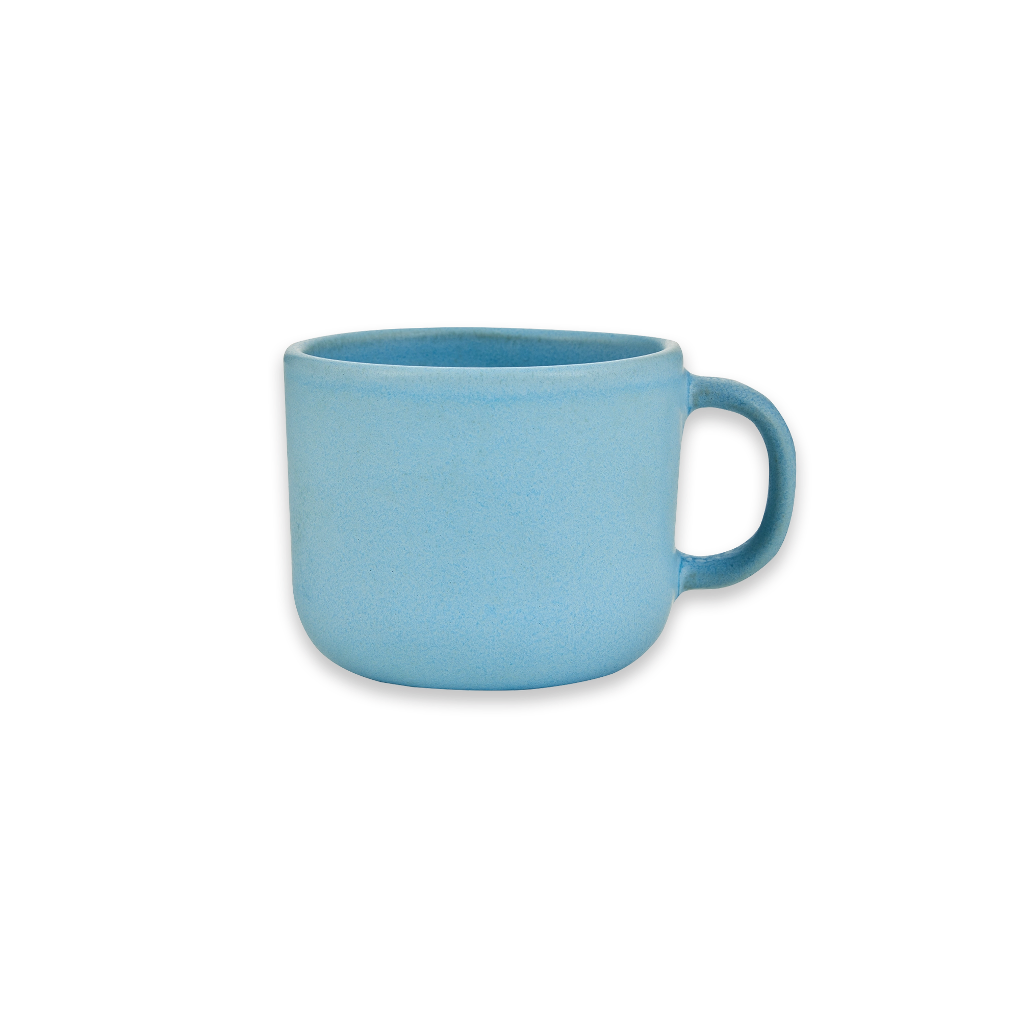 Stoneware Cup with Handle Light Blue